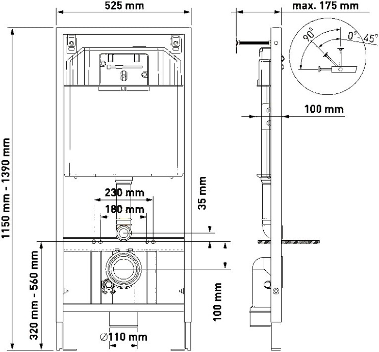 Комплект Berges Wasserhaus Novum 043262 кнопка хром, белая - 8