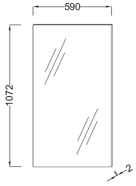 Зеркало Jacob Delafon Struktura EB1208 60 см EB1208-NF - 1