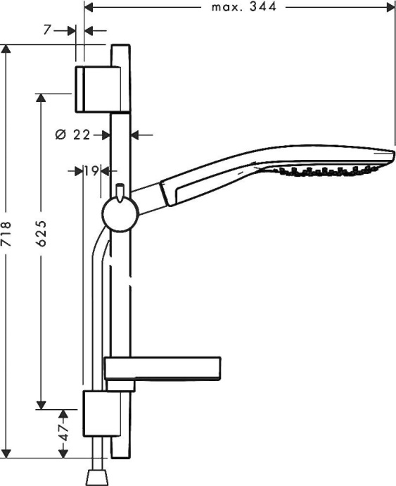 Душевой гарнитур Hansgrohe Raindance Select S 150 3iet 27802000 - 9