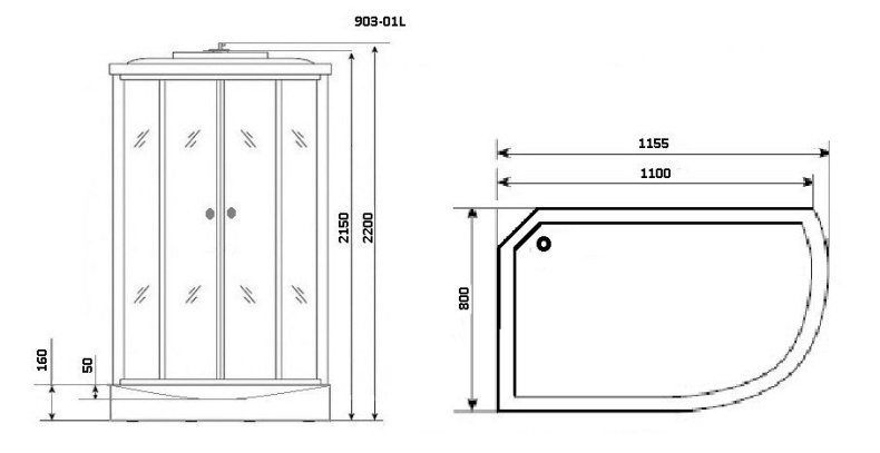 Душевая кабина Niagara  120x80 см (NG-903-01L) 9030135L - 1