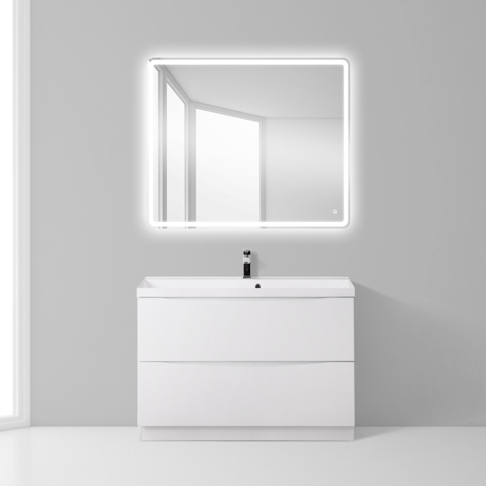 Тумба с раковиной BelBagno Marino 90 bianco lucido, напольная - 1