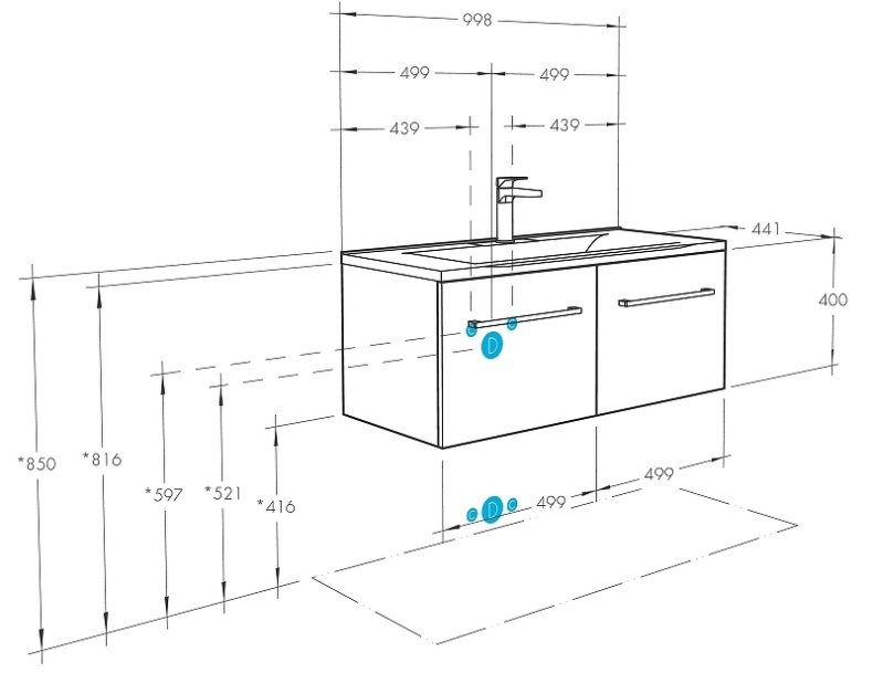 Комплект мебели Aquaton Мадрид 100 белый - 4