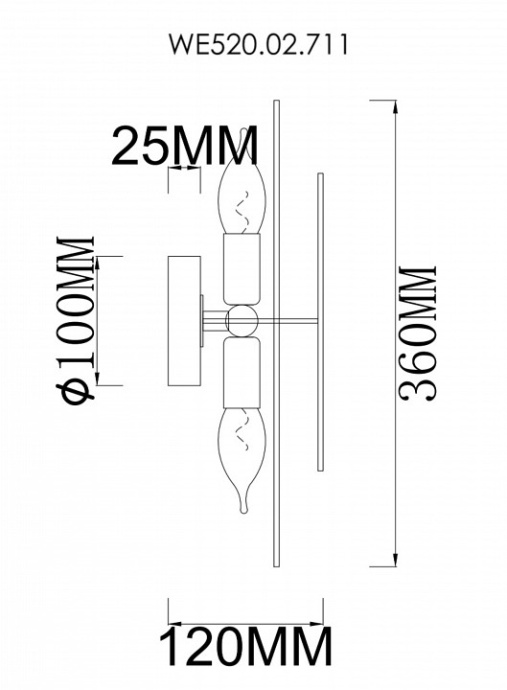 Бра Wertmark Palma WE520.02.711 - 1