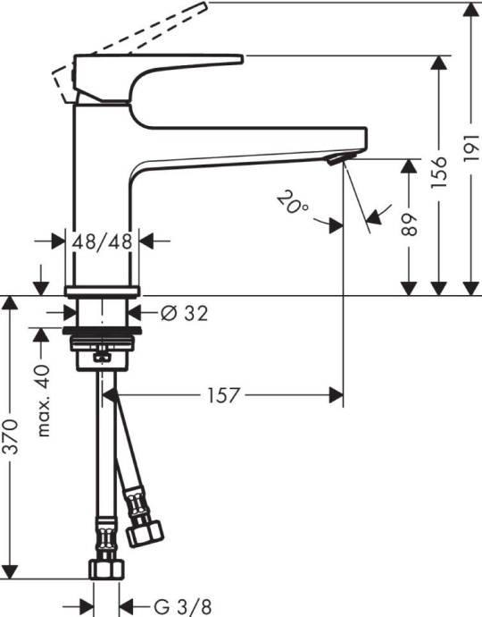 Смеситель Hansgrohe Metropol 74502000 для раковины - 1