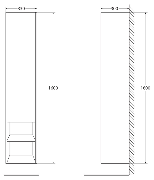 Комплект мебели BelBagno Kraft 100 темное дерево - 16