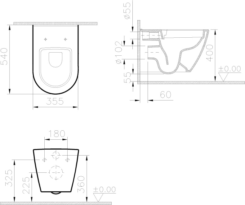 Унитаз подвесной VitrA Nest QuantumFlush 7870B403-0075 безободковый, с микролифтом - 14