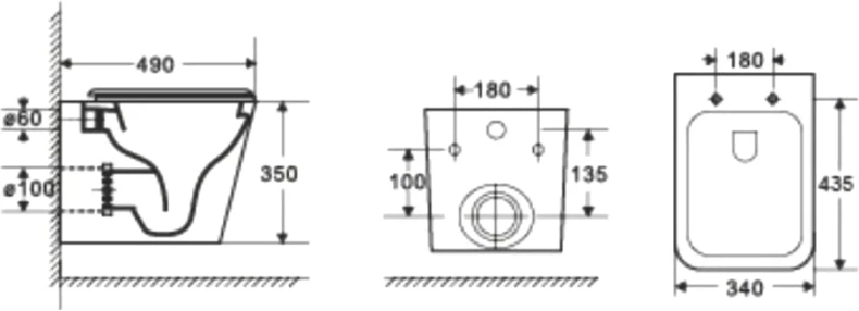 Комплект Weltwasser AMBERG 497 ST + GELBACH 004 MT-GR + AMBERG RD-CR  10000006696 - 5