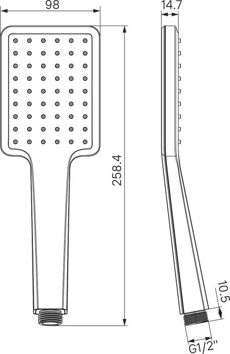 Смеситель Iddis Slide для ванны с душем, графитовый SLIGM00i02 - 6