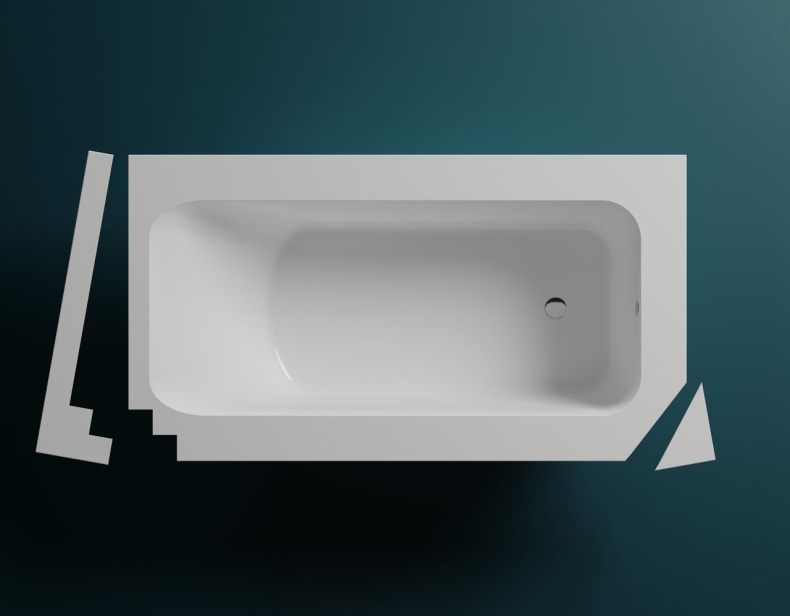 Ванна из искусственного камня Salini Orlando 190x100 102124MRF S-Stone, матовый, RAL полностью - 2