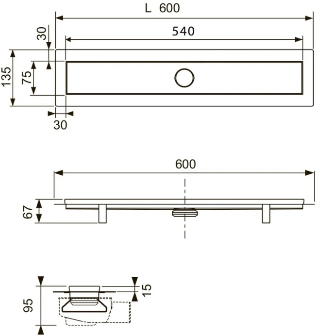 Душевой трап (лоток) TECE Linus 15103069 2 в 1 60 см - 6