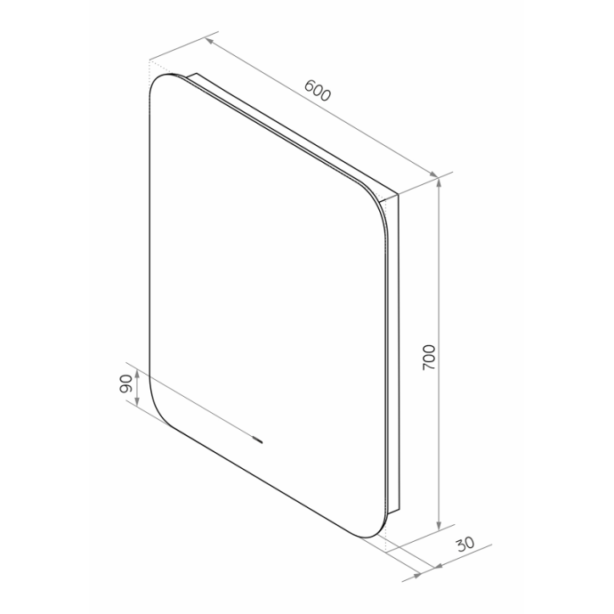Зеркало Misty Адхил 60х70 с подсветкой и подогревом АДХ-02-60/70-14 - 2