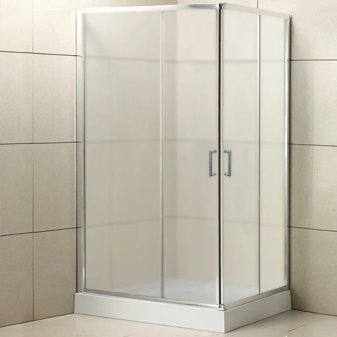 Душевой уголок BelBagno Uno 100х90 профиль хром стекло рифленое UNO-195-AH-2-100/90-P-Cr - 0