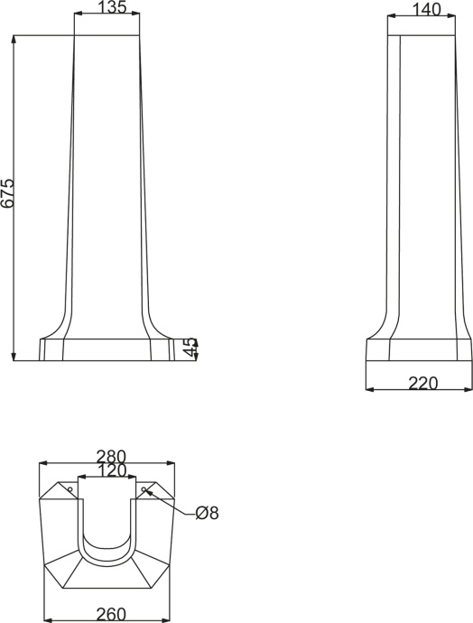 Пьедестал для раковины BelBagno Trevi BB135P - 2