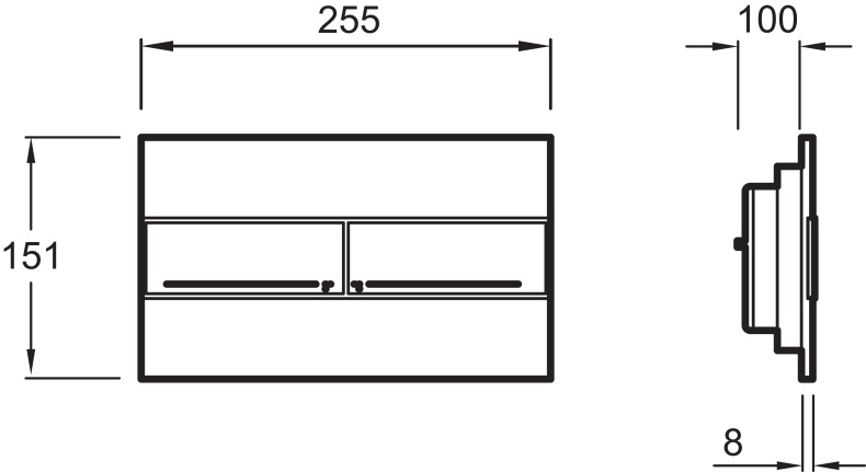 Комплект Jacob Delafon Vox E21770RU-00 кнопка хром - 15