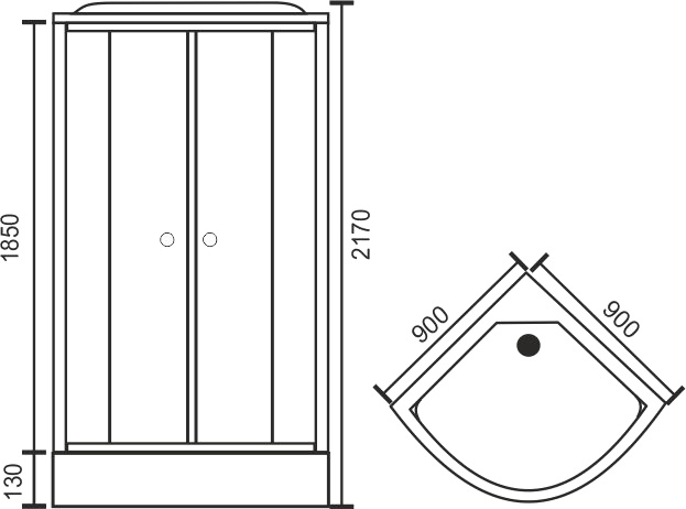 Душевая кабина Royal bath  90x90 см (RB 90HK2-С) RB90HK2-M - 5