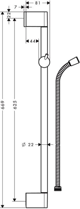 Душевая штанга Hansgrohe Crometta 85 Unica 27615000 - 2