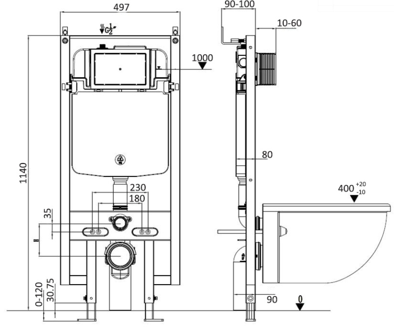 Комплект Weltwasser AMBERG 497 ST + MERZBACH 004 MT-GN + AMBERG RD-CR  10000006728 - 11