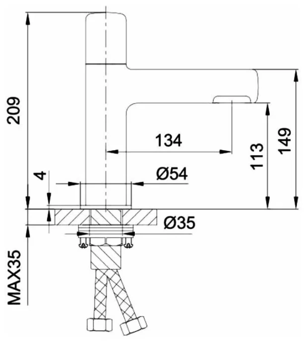 Смеситель для раковины Gappo золото G1052-81 - 1