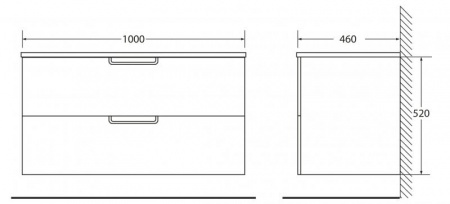 Тумба под раковину Belbagno Leticia 100х52 Menta Opaco  BB1000DDAC/MO - 1