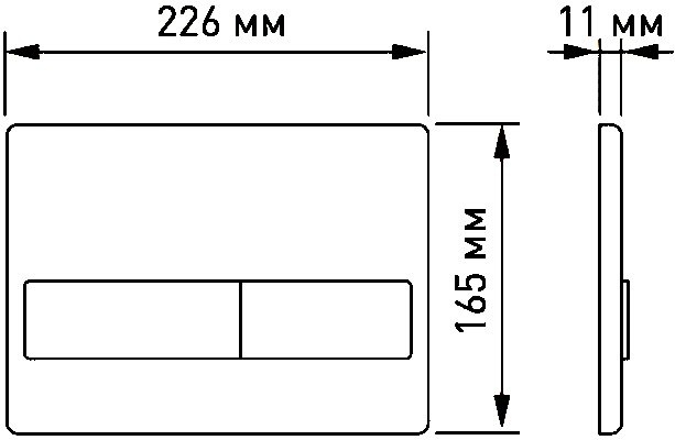 Комплект Berges Wasserhaus Novum 043205 кнопка хром глянцевый - 10
