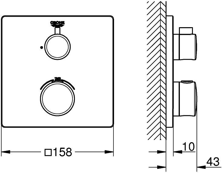 Термостат Grohe Grohtherm 24078000 для душа - 1