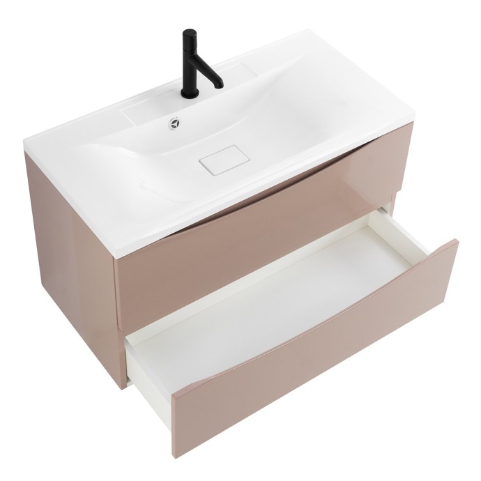 Тумба с раковиной BelBagno Marino 90 бежевый матовый - 15