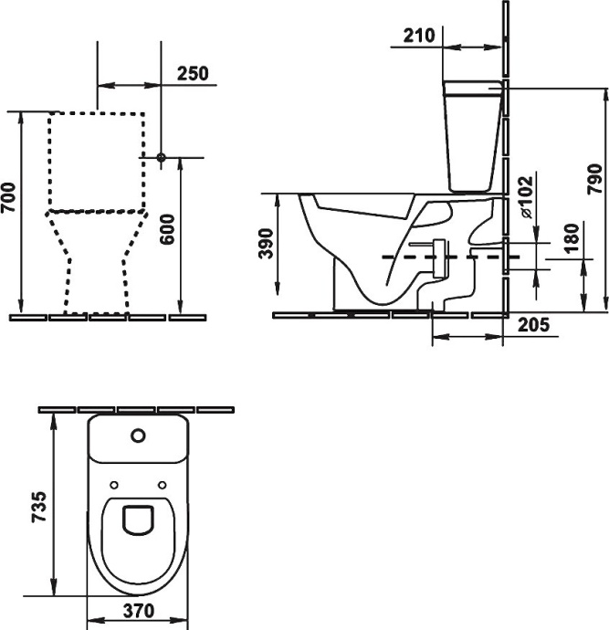 Унитаз-компакт Villeroy & Boch Hommage 6662 10 R1 alpin 666210R1 - 12