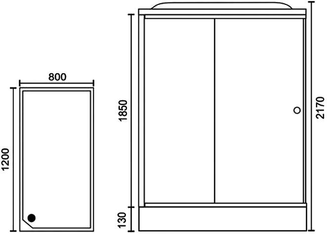 Душевая кабина Royal Bath HP 120х80 L профиль белый стекло матовое RB8120HP6-WC-L - 5