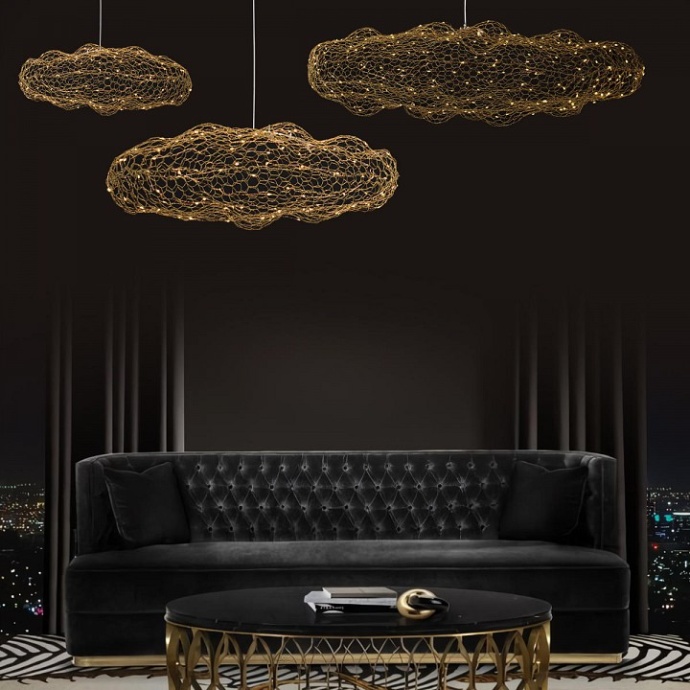 Подвесная люстра Loft it Cloud 10247/350 Gold - 3