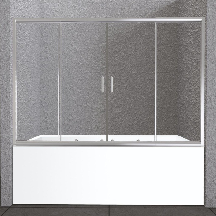 Шторка на ванну BelBagno Unique VF-2-150/180-140-C-Cr стекло прозрачное UNIQUE-VF-2-150/180-140-C-Cr - 0