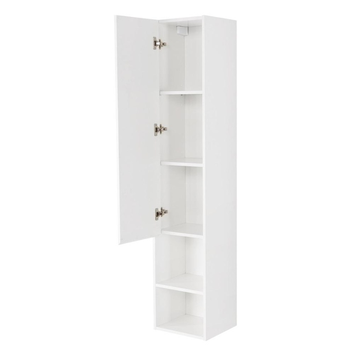 KRAFT Шкаф подв. с одной распашной дверцей с доводчиками и одной открытой полкой, левост-й, Bianco Opaco, 33x30x160, KRAFT-1600-1A-SC-BO-L - 2