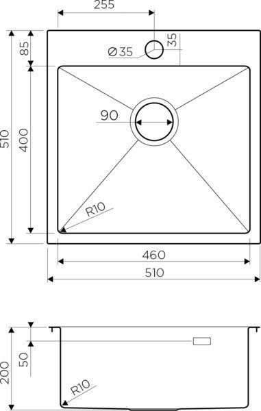 Мойка кухонная Omoikiri Akisame 51-LG светлое золото 4973439 - 1