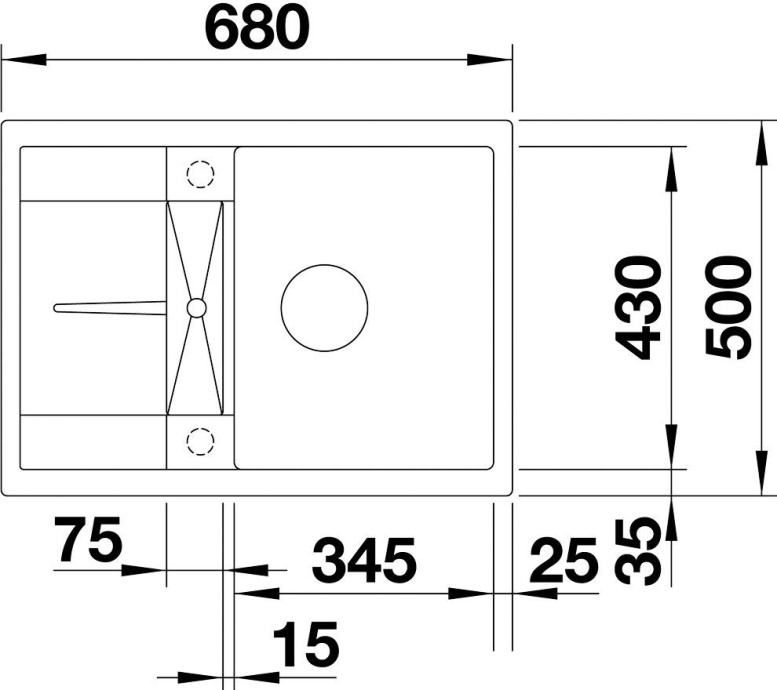 Мойка кухонная Blanco Metra 45S Compact 519576 белая - 2