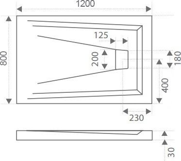 Поддон для душа Good Door Атриум 120x80 ЛП00002 - 2