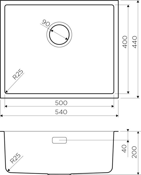 Мойка кухонная Omoikiri Tadzava 54-U-IN нержавеющая сталь 4993512 - 2