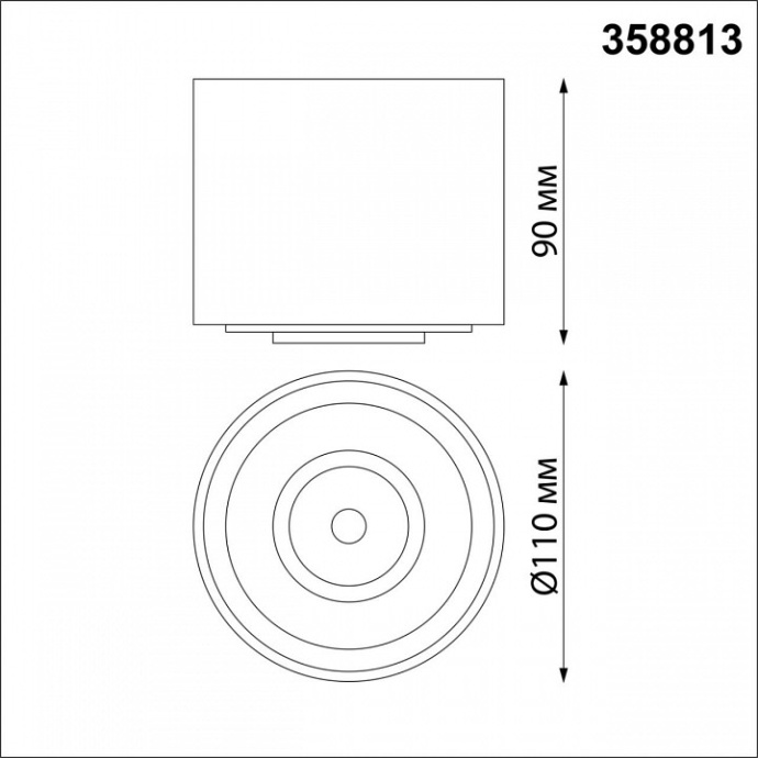 Потолочный светодиодный светильник Novotech Over Gesso 358813 - 5