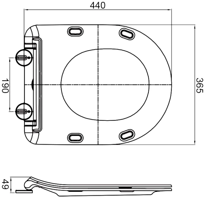 Сиденье для унитаза Cezares Stylus белый  CZR-2316-SC - 1