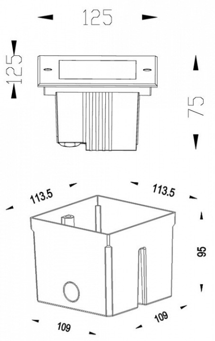 Встраиваемый в дорогу светильник Deko-Light Square II WW 730248 - 1