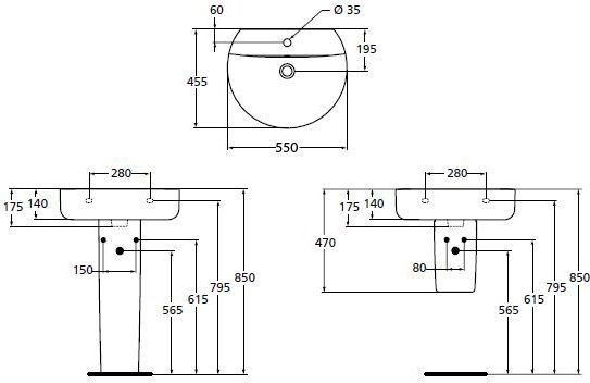 Подвесная раковина Ideal Standard Connect  E786401 - 10