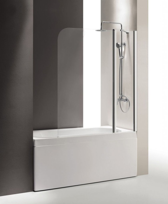 Шторка на ванну Cezares Eco O-V-11-120/140-P-Cr-R стекло punto ECO-O-V-11-120/140-P-Cr-R - 1