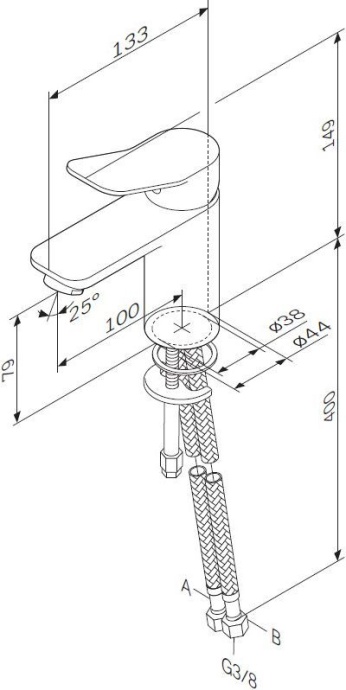 Смеситель Am.Pm X-Joy F85A02100 для раковины - 9