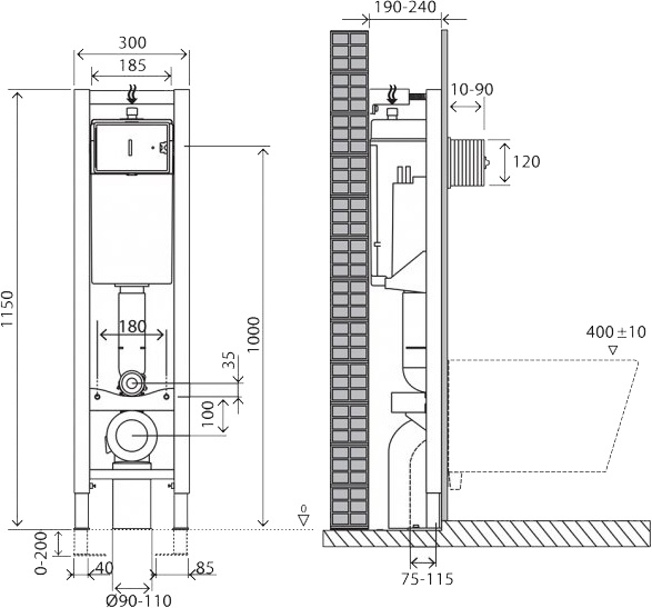 Система инсталляции для унитазов BelBagno BB003-30 - 6