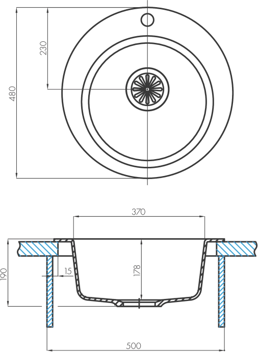 Мойка кухонная AQUATON Иверия терракотовая 1A711032IV270 - 2