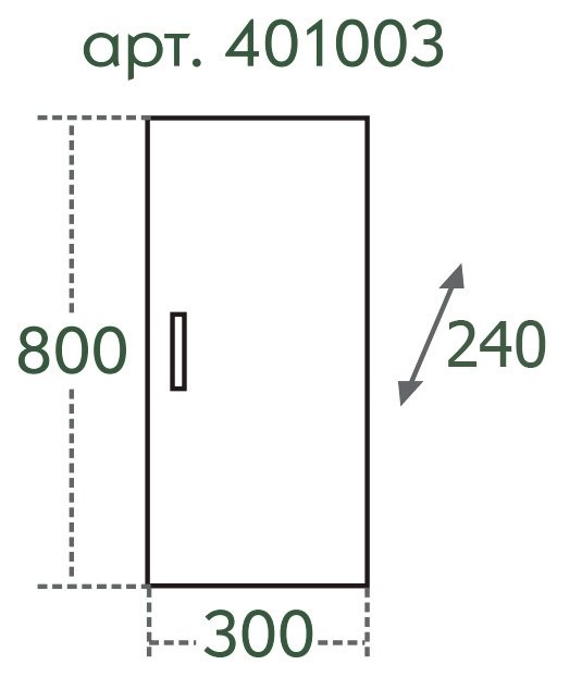 Шкаф СанТа ПШ 30х80 401003 - 5