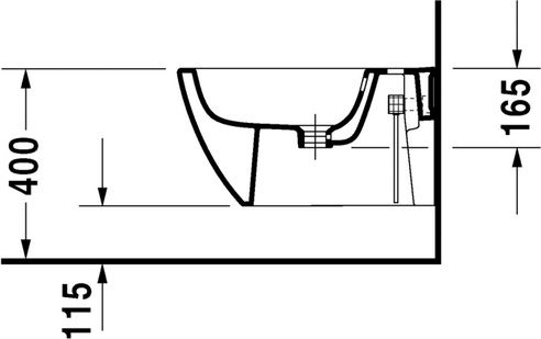 Биде подвесное Duravit Happy D.2  2258150000 - 3