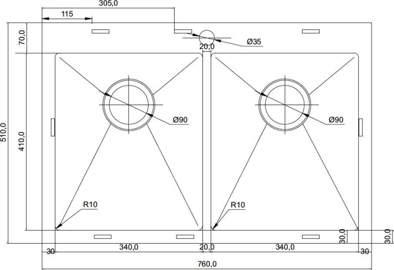 Металлическая мойка Seaman SMB-7651D  SMB-7651DS.A - 1