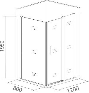 Душевой уголок Good Door Antares WTW+SP 120х80х195 см - 3