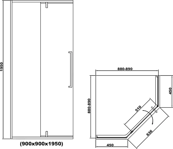 Душевой уголок RGW SV-81-B 90х90 32328199-14 - 2