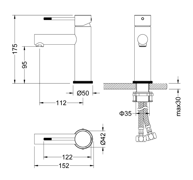 Смеситель для раковины Timo Saona  2361/17F золото матовое - 5