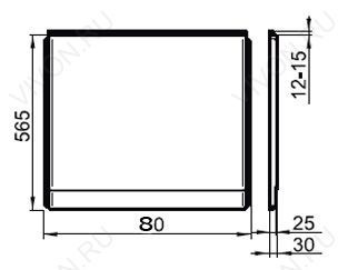 Боковая панель U 80cm белая CZ00140A00 - 2